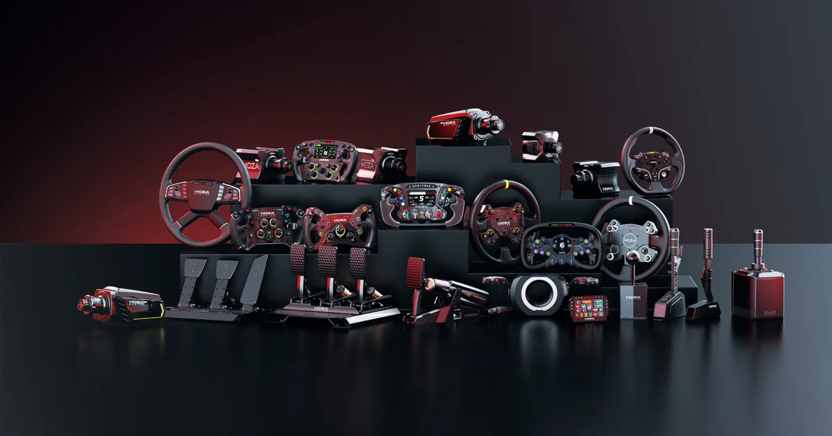 Moza announces new racing wheelbases, Lamborghini and Porsche wheel rims at Gamescom